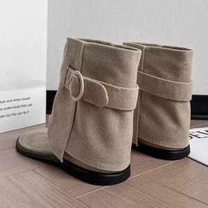 Sandales plates à talon invisible pour femme, nouvelle collection été 2026, style tongs, sensation internet, pour pantalon et cheville - Product Image 3