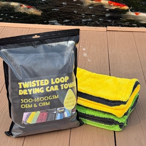 Premium 1200GSM 1600GSM Double Twist Loop Microfiber <b>Towels</b> <b>Quick</b>-Dry 60*90 Twisted Loop <b>Drying</b> <b>Towel</b> for Car Wash - Product Image 1