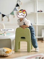 Chaise d'enfant moderne et écologique en plastique inodore, mobile, avec dossier, ensemble table et chaise, tabouret de maternelle, cuisine