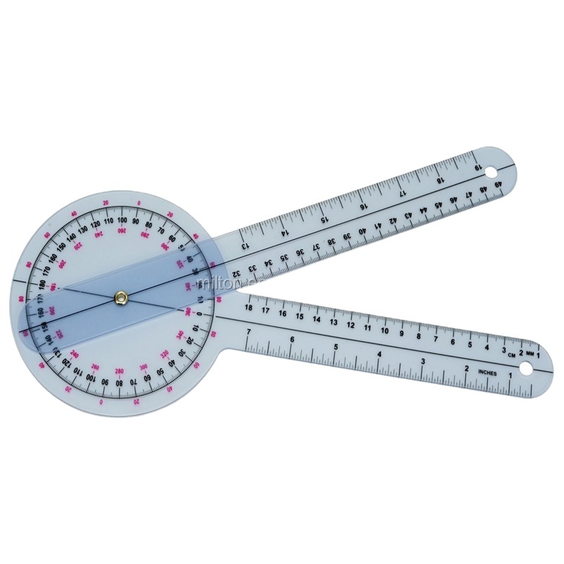 Set Goniometro Medico 6 Pezzi In PVC – Righelli Angolari 360° E 180°, Dito E Ossa – Per Ortopedia, Fisioterapia E Misurazioni Professionali