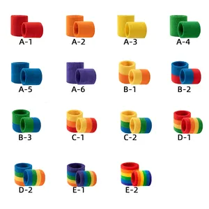 멀티 컬러 코튼 테니스 야구 스웨트 밴드 팔찌 스포츠 손목 밴드 자수