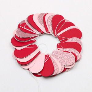 Guirnalda de Corazones Rojos, Adornos Colgantes en Forma de Corazón, Cadena de Papel con Doble Corazón, Patrón de Amor, para el Día de San Valentín, Fiestas de Cumpleaños - Product Image 3
