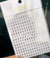 Autocollants 3D pour ongles : Chiffres, Alphabet Anglais, Cœur Français, Lettres Adhésives Or, Argent, Colorées – Décorations pour Manucure