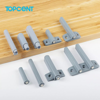 Topcent Ferme-porte de meuble à ouverture par poussée, amortisseur à fermeture douce et silencieuse, quincaillerie pour meubles