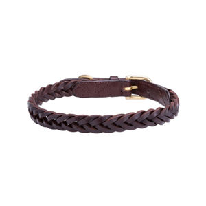 Collar redondo de cuero trenzado para perros grandes, resistente, suave y fuerte - Product Image 6