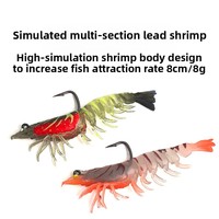 Aotuo Leurre souple réaliste multi-sections de 8 cm et 8 g avec plomb et hameçon pour la pêche au bar et au culter en eau douce – Meilleure vente