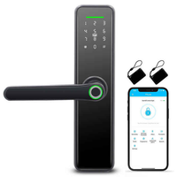 Serrure de porte électronique à empreinte digitale pour porte en bois d'intérieur, déverrouillage par application, carte RFID, téléphone NFC, TTlock, antivol, maison, bureau, appartement