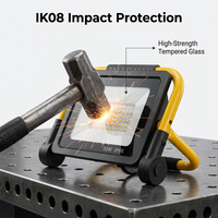 Projecteur LED portable pliable pour extérieur IP66 30W avec support jaune et câble personnalisable