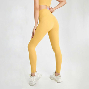 Leggings de yoga athlétiques avec contrôle du ventre, doublure antibactérienne, poche arrière, pantalon taille haute, collants de sport - Product Image 2