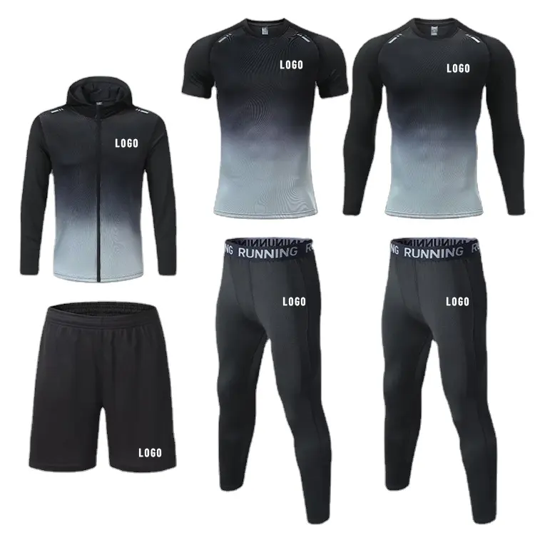 Custom Sports Mens Gym Clothes Fitness Set Yoga Wear Outdoor Jogging Sportswear