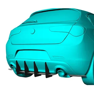 ลิ้นกันชนหลังรถยนต์สำหรับ Alfa Romeo 2011-2015 ดิฟฟิวเซอร์ สปอยเลอร์ แผ่นป้องกันด้านล่าง ชุดแต่ง BodyKit อุปกรณ์เสริม - Product Image 3