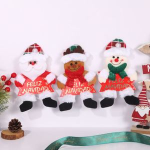 Ensemble d'ornements de Noël en tissu mignons, motif Père Noël, renne, bonhomme de neige, décorations suspendues personnalisables pour les fêtes, mini, modernes, faible MOQ - Product Image 1