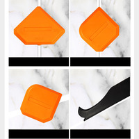 4 pièces Silicone Joint Filler Lissage Spatule Mastic Remover Calfeutrage Finisseur Grattoir Coulis Kit Verre Caoutchouc Nettoyage Raclette