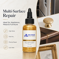 Peinture de retouche dorée personnalisée OEM pour la réparation des rayures sur les meubles métalliques et les appareils électroménagers, peinture multi-surfaces à séchage rapide sous marque privée, directement de l'usine