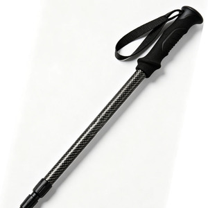 Bâton de randonnée télescopique en fibre de carbone 3k tissée, imperméable, poids moyen, directement de l'usine, pour la randonnée en montagne et le trekking en plein air - Product Image 1