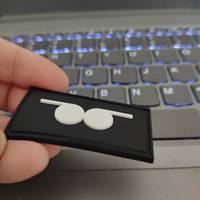 Patchs en caoutchouc de silicone 3D gaufré avec logo de marque personnalisé, lettres minuscules, thermocollants pour chapeaux et vêtements, formes fleur/cœur, service OEM