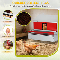 Boîtes à poules empilables à 2 niveaux en acier galvanisé argenté, robustes, faciles à nettoyer, personnalisées par JH-Mech