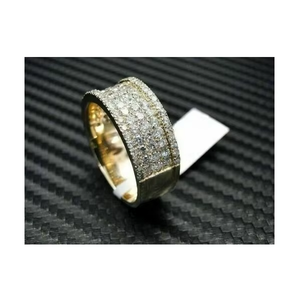 2.50Ct Round Cut Lab Created Diamond Men's Engagement Band <b>Ring</b> 14K Gold Over - Product Image 3