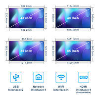Pantalla Digital Signage LCD Táctil Inteligente Android de 49 Pulgadas para Montaje en Pared con Full HD para Uso en Ascensores, Comercios o Oficinas