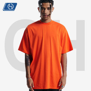 T-shirt pour homme 240g, 50% coton 50% polyester, polyester recouvert de coton, toucher frais, col ras du cou, coupe ample, basique, décontracté, couche de base - Product Image 2