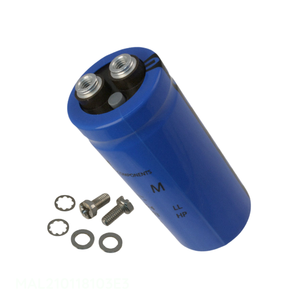Condensador de Canal de Fabricante CAP ALUM 10000UF 20% 63V SCREW 10000 uF Montaje en Chasis MAL210118103E3 - Product Image 1