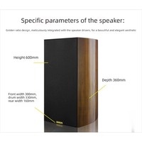 Speaker Rak Buku KYYSLB Hifi Fever 10 Inch, Speaker Lantai Rumah, Bass Pasif Tiga Jalur Frekuensi, Speaker Impor