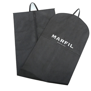 Sac de costume pliable léger personnalisé avec logo, en non-tissé écologique, avec fermetures éclair, vente en gros à prix réduit - Product Image 1