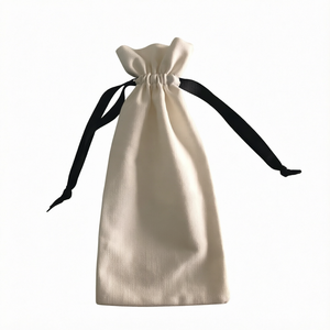 Bolsa con Cordón de Algodón Orgánico 100% Ecológico con Logotipo Personalizado, Bolsa de Regalo Elegante de Lona Reciclada, Nueva Bolsa para Joyería con Cuerda - Product Image 1