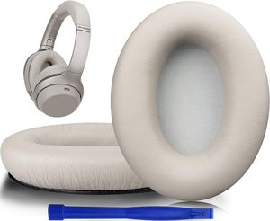 Repuesto para <span class=keywords><strong>auriculares</strong></span> <span class=keywords><strong>Sony</strong></span> Over-Ear, almohadillas para los oídos con cuero de proteína más suave, almohadilla para los oídos de espuma viscoelástica con aislamiento de ruido, - Product Image 2