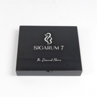 Boîte à cigares carrée en bois à finition brillante, logo personnalisé, charnière métallique, doublure en bois de cèdre pour le stockage des cigares, présentoir de vente au détail, emballage cadeau de luxe