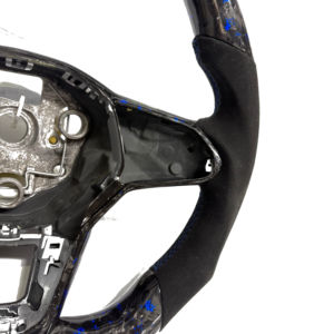 Volant en fibre de carbone forgé VW <span class=keywords><strong>Golf</strong></span> MK8 GTI <span class=keywords><strong>2020</strong></span> R GTE <span class=keywords><strong>GTD</strong></span> Jetta Passat CC avec matériau en cuir - Product Image 4