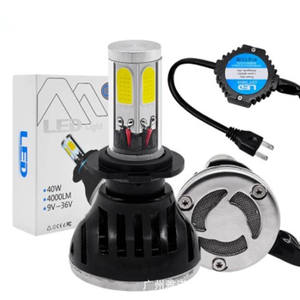 Bombillas LED para Faros Delanteros de 40 W, 8000 lm, Chips COB con 4 Lados, Luz Azul de 360° para Automóviles - H4 H1 H3 H11 9005 9006 - Product Image 1