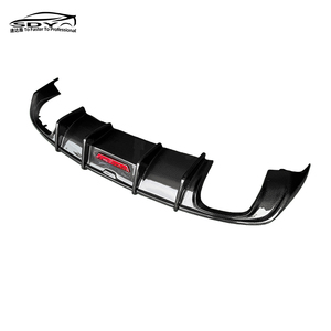 Diffuseur arrière en fibre de carbone de style <span class=keywords><strong>KB</strong></span> de haute qualité A3 avec lèvre de pare-chocs arrière et éclairage pour Audi A3 NonSline 2017-2020 - Product Image 4