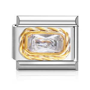 Stainless Steel Italian Modular Bracelet Heart Bow Series DIY Elastic Personalized Assembly Chain - Product Image 2