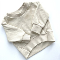 Nouvel arrivage : Ensemble pull et pantalon unisexe pour bébé, en coton peigné uni, idéal pour l'hiver