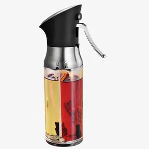 2-in-1 Oil Sprayer Dispenser ,Portable Olive Oil Mister Bottle 200ml Vinegar Sprayer for Cooking