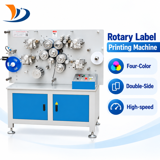 New Four-Color Rotary Letterpress Ribbon Printing Machine with 60 Sheets/Hour for Clothing Washing Labels and Tape Coating