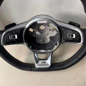 Volant en cuir semi-perforé <span class=keywords><strong>R</strong></span>-Line pour VW Volkswagen Polo <span class=keywords><strong>Golf</strong></span> <span class=keywords><strong>4</strong></span> 5 6 <span class=keywords><strong>7</strong></span> Jetta Tiguan Passat B7 B8 - Product Image 2