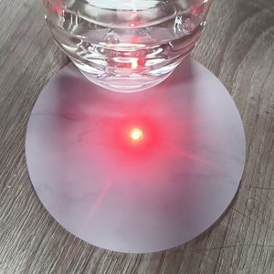RGB Farbwechsel PVC-Getränkeuntersetzer Berührungslose Leuchtunterlage für Hochzeits-Getränkedekoration, Partyzubehör Geschenkbox - Product Image 2