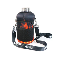 Bouteille d'eau portable de 2,2 L sans BPA, étanche et écologique pour le sport et la gym, avec manchon en silicone et poignée, personnalisable avec logo – Vente en gros