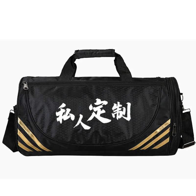 Logo personalizzato colore uomini grande capacità Fitness sport all'aria aperta borsa da ginnastica borsone da viaggio impermeabile con vano scarpe