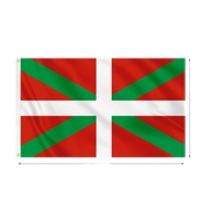 Drapeau basque Ikurrina personnalisé OEM 90x150cm en polyester pour décoration extérieure, imprimé recto-verso, bannière 3x5ft pour événements culturels