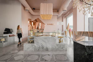 Boulangerie Salon de Thé Vintage Rénovation Intérieure Complète Armoires en Bois Personnalisées Rangement Classique - Product Image 3