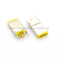 Prise d'alimentation de soudage carré cc 7.4*5.0/7.4*0.6 pour ordinateur portable chargeant 7.4x5.0x0.6mm jaune