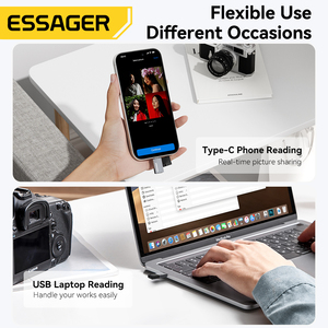 <span class=keywords><strong>Lecteur</strong></span> de carte mémoire ESSAGER ES-DK02 USB-A USB-C 2 en 1 TF SD - Product Image 6