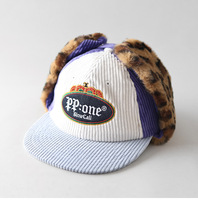 Casquette de baseball en velours côtelé à imprimé léopard et blocs de couleur - Chapeau d'aviateur chaud avec cache-oreilles en polaire pour l'automne et l'hiver