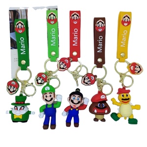 Wholesale Creative Cartoon Mario Plastic Keychain Pendant New Cross-Border Accessory for Bag Car Keys
