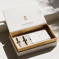 Boîte magnétique personnalisée et boîte en papier PR de luxe noire haut de gamme avec emballage cadeau