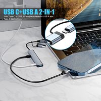 7-in-1 Computer Hardware Software Type C to USB 3.0 & 2.0 Hub Splitter Extender Multiport USB C Adapter for Laptop in Stock