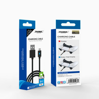 Câble de charge et de données 3M pour manette PS5/Switch Pro, câble de chargeur USB pour manette PS 5 avec voyant lumineux